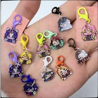 Demon Slayer Anime Peripheral Cute Keychain Mini Keychain Mobile Rope Decoration Acrylic Halloween Men's and Women's Wholesale