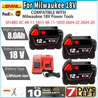 Für Milwaukee M18 Akku 12000mAh 18V Wiederaufladbarer Akku für Milwaukee Werkzeug M18B5 XC 48-11-2402 48-11-2411 2604-22