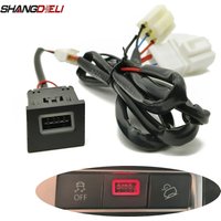 Red Led Light Car Single Charger Phone Charging Adapter QC3.0 USB Charger Socket For Volkswagen Multivan T6