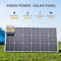 1000W/2000W/3000W High-Efficiency 18V Solar Panels - Portable Foldable Solar Charger with Power Bank for Home Backup & Outdoor