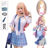 Kitagawa Marin Cosplay Anime Kitagawa Marin Cosplay Costume Dress School Uniform Wig Suit Plus Size Women