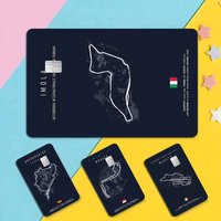 F1 Imola Monaco Track Anime Front Cover Film Sticker Skin for Credit Debit Card Small Large Chip