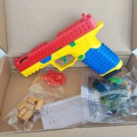 Low Price SIG17 Building Block Toy Gun Automatic Shooting Catapult Rebound Soft Bullet Pistol Outdoor War Game Boy Adult Gifts