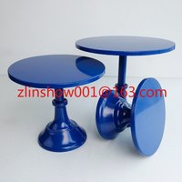 Wholesale Wedding Party Cake Stand 3pcs Set Dessert Display Stand for Wedding Party Supplies Custom Purple Dessert Stand Set