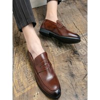 Classic Casual Business Shoes Men Formal Social Wedding Leather Shoes Men Slip On Office Leather Loafers Men's Dress Shoes
