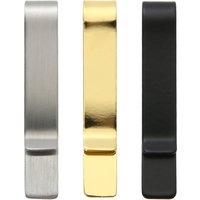 1pc Cash Clamp Holder Practical Stainless Steel Credit Card Holder Solid Color Minimalist Wallet for Cash Card Collar