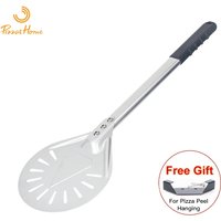 PizzAtHome 7/ 8/ 9 Inch Perforated Pizza Turning Peel Pizza Shovel Aluminum Pizza Peel Paddle Short Pizza Tool Non-Slip Handle