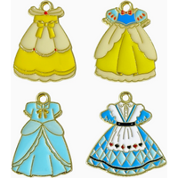 10 pcs Colorful skirt Charms Enamel Charms Pendants for Jewelry Making Necklaces Earrings Braceltes DIY Crafts Gifts