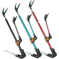 Thickened Stainless Steel Telescopic Fishing Rod Bracket Dual Purpose Fishing Rod Holder Adjustable Length 1.7M/2.1M/2.4M