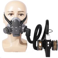 Electric Rechargeable Half Face Dust Gas Mask Portable Auxiliary Air Supply Respirator For Spraying Painting Polish Work Safety