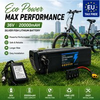 Abnehmbarer Silver Fish E-Bike Lithium-Akku 36V/48V/52V/60V 10Ah 12Ah 15Ah 20Ah Lithium-Akkupack mit BMS für 250W-1800W klappbare E-Zweiräder