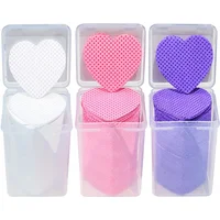 200Pcs Lint-Free Nail Polish Remover Cotton Wipes Heart Shaped UV Gel Tips Remover Cleaner Paper Nails Polish Art Cleaning Tools