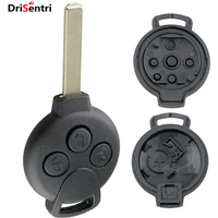Car Key Shells 3 Buttons Car Remote Key Shell Case Replacement Fit for Fortwo 451 2007-2013 / Mercedes-Benz Smart