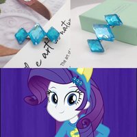 Cute Cartoon Same Hairpin Fashion Exquisite Blue Crystal Tie Clip Cosplay Clothing Accessories Gifts for Women Girls