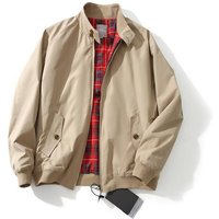 Spring Autumn Men Coat American Retro Thin Stand Collar Long Sleeve Male Outerwear Simple Solid Color Versatile Man Jacket