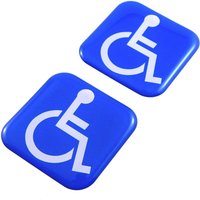 AliExpress NONE Handicap Square Domed Decal car Bike Gel Stickers Car Motorcycle Helmet Cars car emblems 2pc