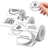 Marklife X2 Thermal Label Sticker Paper Printable White 40-50mm Width Clothing Tag Commodity Price Food Self-Adhesive Tape
