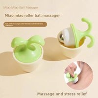 2/1pcs Handheld Body Massager Mini Potted Plant Shaped Roller Ball Bead Relaxation Massage Cooling for Neck Foot Skin Care Tool