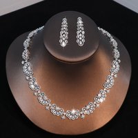Luxury African Dubai Bridal Jewelry Set 2026 New Zircon CZ Choker Necklaces Earring Fashion Women Wedding Party Ornaments