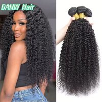 Malaysian Kinky Curly Human Hair Bundles 1/2/3PCS Set Double Weft Hair Extensions Natural Color Full Virgin Hair