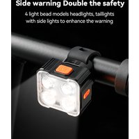 AliExpress Shunmaii Bike Headlight Cycling Taillight LED Bicycle Lantern Waterproof Type-C USB Rechargeable High Brightness Cycling Accessories