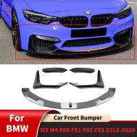For BMW M3 M4 F80 F81 F82 F83 2015-2020 Car Front Bumper Lip Side Splitter Wind Knife Body Kit Accessories Tuning Guard Board
