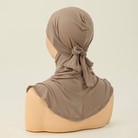 Modal Jersey Alfaro Hijab Cap Full Coverage Tie Back Under Cap Solid Color Muslim Woman Hijab Turban Innerscarf Bonnet 50*52cm