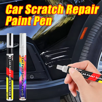 KJM 2PCs Car Scratch Repair Paint Pen Set Black & White Touch-Up Paint for Car Surface Scratches Quick Fix Automotive Paint Pen