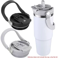 New Reusable Tumbler Cover with Handle Spill Proof Tumbler Flip Straw Lid Splash Resistant for Stanley 30oz Tumbler