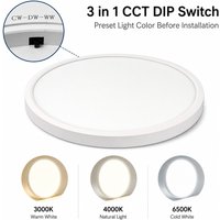 BENEWTON 44W 50cm Lampa sufitowa LED 3 w 1 z możliwością wyboru temperatury barwowej 3000K 4000K 6500K, ultracienka okrągła lampa sufitowa do salonu