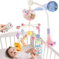Mobile for Crib with Music and Lights, Baby Crib Mobile with Remote Control 433 Lullabies Musical Box for Newborns 0 - 12 Months