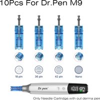 10Pcs Needles Cartridge 18/36/42 Pins Round Nano pin Itelligent Chip-Embedded Microneedling Derma Pen Cartridges For Dr. pen M9
