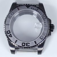 40mm NH Watch Case Black Sapphire Crystal For Yacht NH35 NH36 NH34/38 Miyota8215 ETA 2836 2824 Movt 20ATM Waterproof 28.5mm Dial