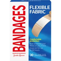 30/100pcs Flexible Fabric Adhesive Bandages Comfortable Skin Care Bandages for Minor Cuts Burns Quick-Aid Flexible Fabric Adhesi