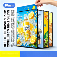 Ultra Thin Dimmable LED Advertising Light Box Reusable Wall Tabletop Frame For Restaurant Cafe Bar Salon Mall Display