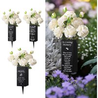 Metal Memorial Flower Stand Cemetery Vase Metal Flower Holder Modern Plant Shelf For Cemetery Decoration Home Decor Plant