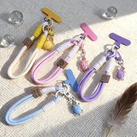 1PCS Cute Summer Turtle Charm Braided Universal Phone Case Lanyard Colorful Hand Wrist Strap Rope for Phone Cover Accessories