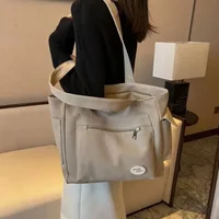 Fashion Shoulder Bag for Women's Class Large Capacity Student Tote Bag New Canvas Commuter Handbag Women Bag Eco Bag