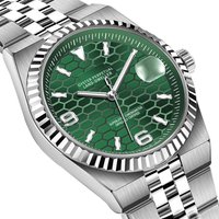 PINDU Luxury Mens Watch NH35A Sapphire Waterproof Luminous Calendar Men Watch Stainless Steel Fashion Mechanical Men Watch ReloJ