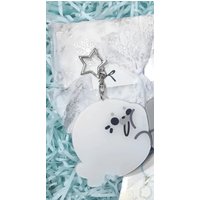 Lovely Kawaii Baby Seal Keychain Non-Magnetic Acrylic Pendant Cartoon Key Rings for Bff Couple Creative Bag Charm Gift