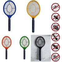 Handheld Electric Mosquito Swatter Racket Portable Bug Zapper 3-Layer Mesh Pest Control for Home Bedroom Camping