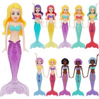 4/3 PCS 1 bag Mermaid Water Play Toys Different Style for Swimming Children Game in Sun Pool/Beach/Bath Time Gift Color Random