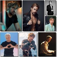 1pc Singer R-Ryan Gosling Poster Sticker Print Waterproof Wall Art For Living Room Bedroom Home Decor