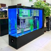Custom 500-1000L Ultra Clear Glass Aquarium Large Fish Tank with Intelligent Filtration System for Home & Commercial Use