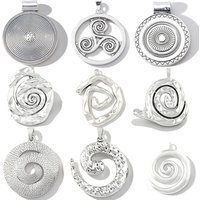 2pcs Antique Silver Large Celtics Triskele Triskelion Triple Spiral Round Charms Pendants for Necklace Jewelry Findings