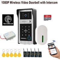 Tuya Smart Wifi Video Door Phone Intercom System 1080P Wireless Outdoor POE Doorbell Camera APP Keypad RFID Fingerprint unlock
