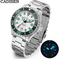 CADISEN AQUA DIVER 2024 New Brand Luxury Men Watches Automatic Watch Japan NH35A 100M Waterproof Luminous Mechanical Wristwatch