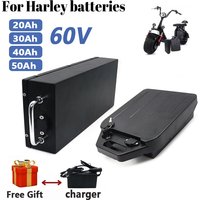60V 20Ah-40Ah 2000W Electric vehicle lithium battery for Harley two wheel foldable Citycoco electric scooter Free charger