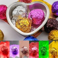 100pcs 20cm Gold Aluminium Foil Wrapper Paper Wedding Chocolate Paper Candy Wrapping Paper Sheets Wedding Party Candy Packaging