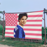 D-Damon Salvatore flag Art Sci Fi Room Home Decor Wall Mount Home Decor Banner
